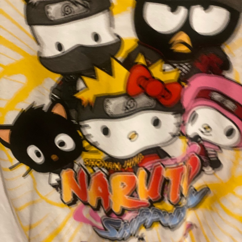 Hello Kitty X Naruto Shippuden Group Characters Long Sleeve T-Shirt - Picture 6 of 8